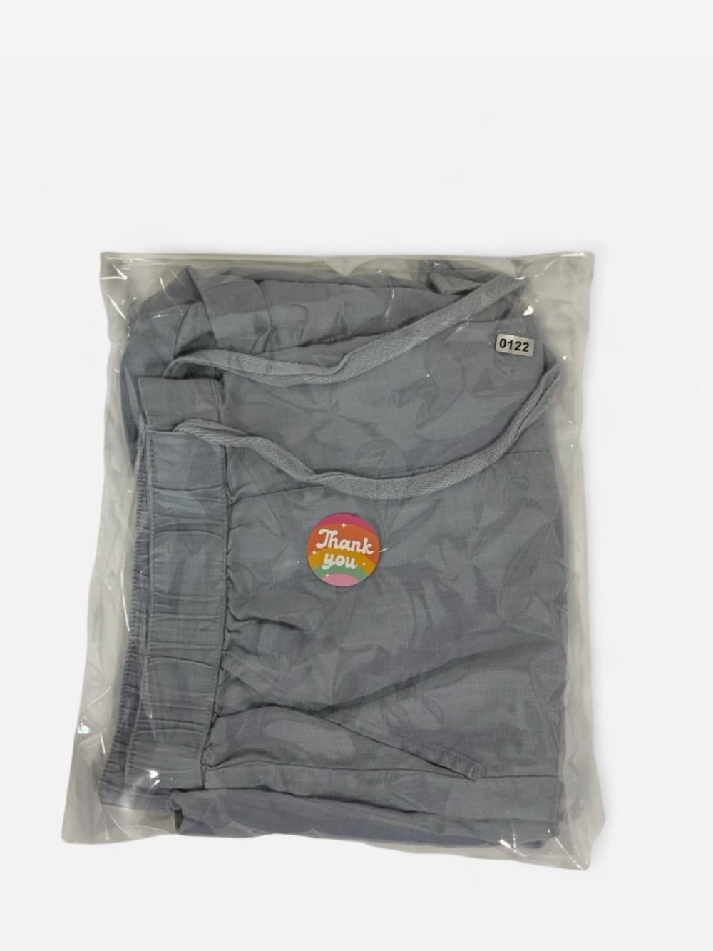 Ellen Tracy 100% Linen Shorts Women’s Medium Gray Blue Drawstring Pull On - Picture 5 of 5